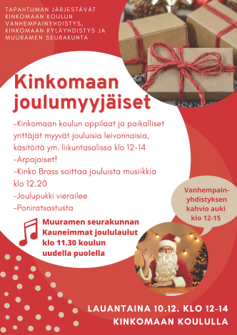 Tiedot joulumyyjäisistä